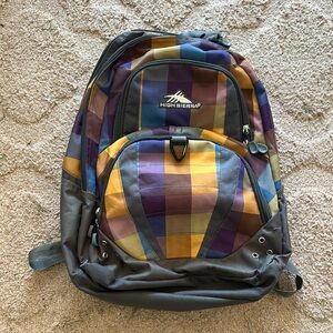 High Sierra Colorful Checkered Backpack